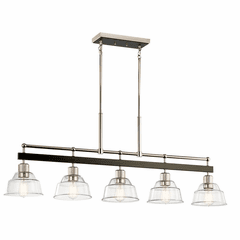 Kichler Eastmont 5-LT Linear Chandelier - Polished Nickel - 52404PN Kichler Eastmont 5-LT Linear Chandelier - Polished Nickel - 52404PN