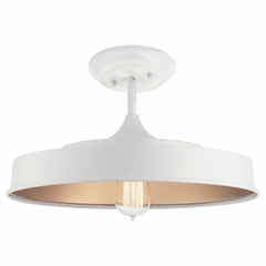 Kichler Elias 1-LT Semi Flush - White - 52098WH