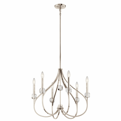 Kichler Eloise 6-LT Chandelier - Polished Nickel - 43720PN