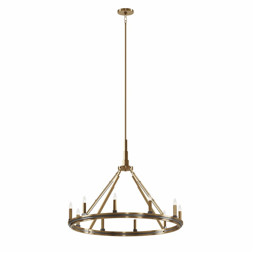 Kichler Emmala 10-LT 1-Tier Chandelier - Brushed Natural Brass - 52421BNB