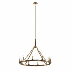 Kichler Emmala 10-LT 1-Tier Chandelier - Brushed Natural Brass - 52421BNB