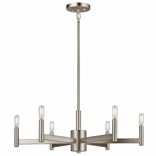 Kichler Erzo 6-LT Chandelier - Satin Nickel - 43859SN
