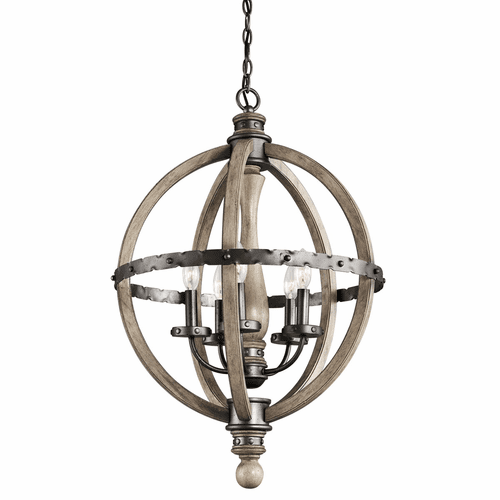 Kichler Evan 5-LT Chandelier - Distressed Antique Gray - 43324DAG