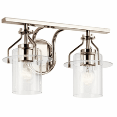 Kichler Everett 2-LT Bath Vanity Light - Polished Nickel - 55078PN