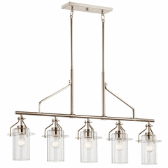 Kichler Everett 5-LT Linear Chandelier - Polished Nickel - 52379PN