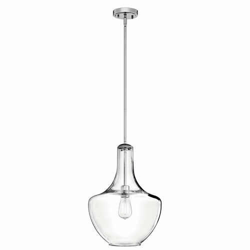 Kichler Everly 1-LT Lamp Shape Pendant - Chrome - 42046CH
