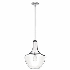 Kichler Everly 1-LT Lamp Shape Pendant - Chrome - 42046CH