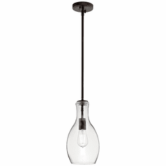 Kichler Everly 1-LT Pendant in with Clear Glass - Olde Bronze - 42456OZCLR