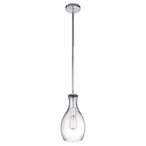 Kichler Everly 1-LT Pendant with Clear Glass - Chrome - 42456CHCLR