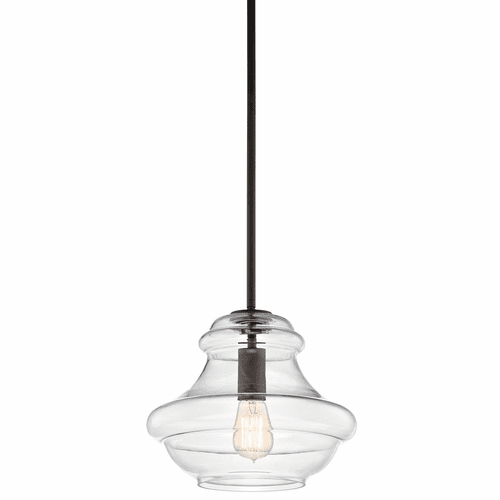 Kichler Everly 1-LT Schoolhouse Pendant - Olde Bronze - 42044OZ