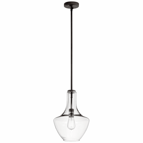 Kichler Everly 1-LT Wide Curve Pendant - Olde Bronze - 42141OZCLR