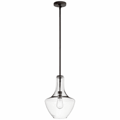 Kichler Everly 1-LT Wide Curve Pendant - Olde Bronze - 42141OZCLR