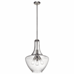Kichler Everly 3-LT Pendant - Brushed Nickel - 42190NI Kichler Everly 3-LT Pendant - Brushed Nickel - 42190NI
