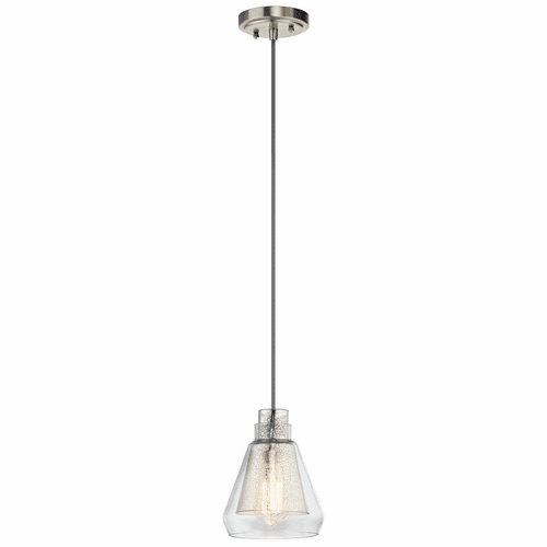Kichler Evie 6.5" 1-LT Mini Pendant - Brushed Nickel - 43624NI