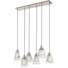 Kichler Evie 6-LT Chandelier - Brushed Nickel - 43628NI