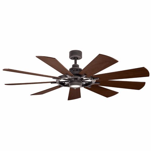 Kichler Gentry LED 65" Ceiling Fan - Weathered Zinc - 300265WZC
