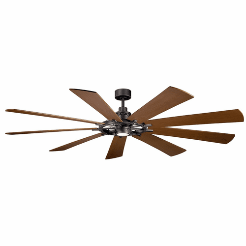 Kichler Gentry XL LED 85" Ceiling Fan - Anvil Iron - 300285AVI