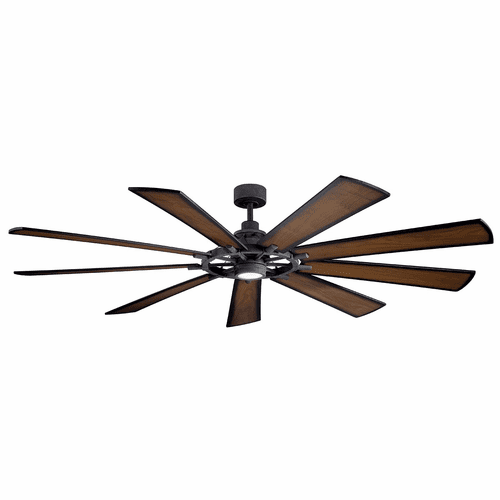 Kichler Gentry XL LED 85" Ceiling Fan - Distressed Black - 300285DBK