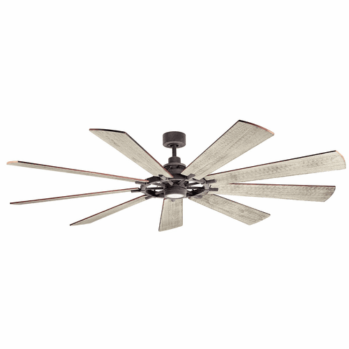 Kichler Gentry XL LED 85" Ceiling Fan - Weathered Zinc - 300285WZC