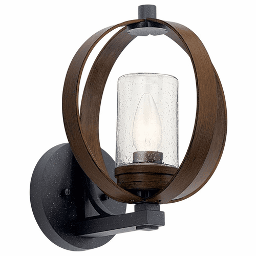 Kichler Grand Bank 1-LT Medium Outdoor Wall Light - Auburn Stained - 59066AUB
