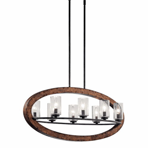 Kichler Grand Bank Oval 8-LT Chandelier Auburn Stain - Auburn Stained - 43191AUB