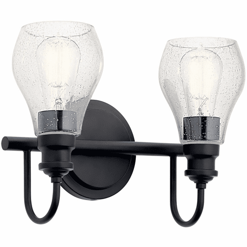 Kichler Greenbrier 2-LT Bath Light - Black - 45391BK