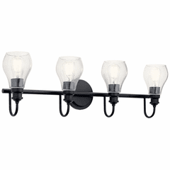 Kichler Greenbrier 4-LT Bath Light - Black - 45393BK