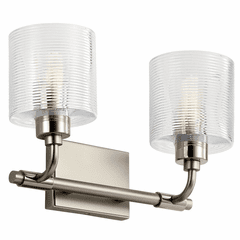 Kichler Harvan 2-LT Bath Vanity Light - Satin Nickel - 55106SN