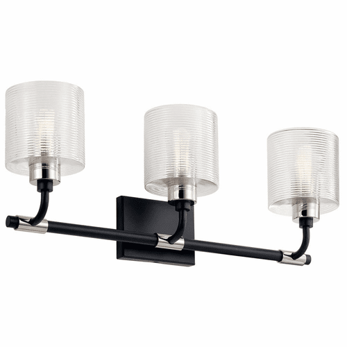 Kichler Harvan 3-LT Bath Vanity Light - Black - 55107BK
