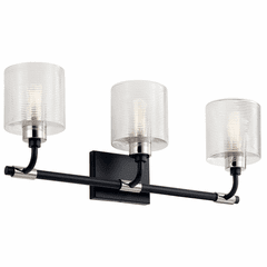 Kichler Harvan 3-LT Bath Vanity Light - Black - 55107BK