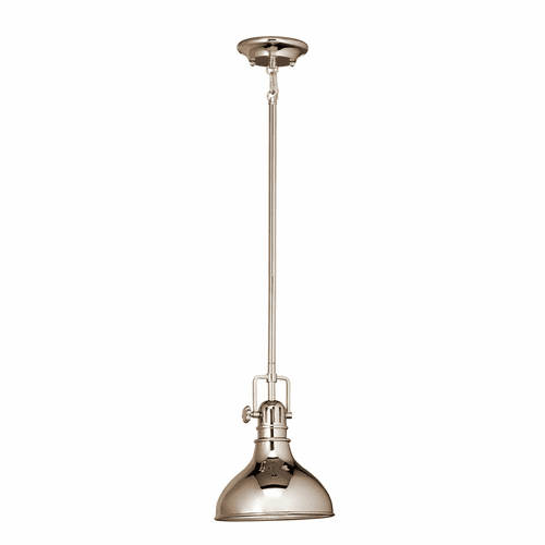 Kichler Hatteras Bay 1-LT Mini Pendant - Polished Nickel - 2664PN