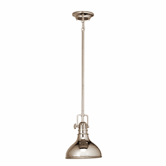 Kichler Hatteras Bay 1-LT Mini Pendant - Polished Nickel - 2664PN