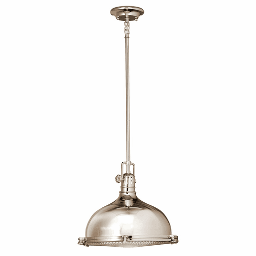 Kichler Hatteras Bay 13" 1-LT Pendant - Polished Nickel - 2666PN