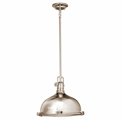 Kichler Hatteras Bay 13" 1-LT Pendant - Polished Nickel - 2666PN Kichler Hatteras Bay 13" 1-LT Pendant - Polished Nickel - 2666PN