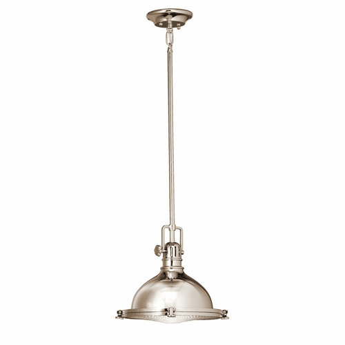 Kichler Hatteras Bay 8" 1-LT Pendant - Polished Nickel - 2665PN