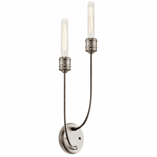 Kichler Hatton 2-LT Wall Sconce - Classic Pewter - 52259CLP
