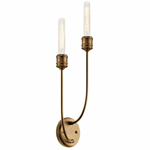 Kichler Hatton 2-LT Wall Sconce - Satin Bronze - 52259SB