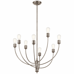 Kichler Hatton 8-LT 1 Tier Chandelier - Classic Pewter - 52255CLP Kichler Hatton 8-LT 1 Tier Chandelier - Classic Pewter - 52255CLP