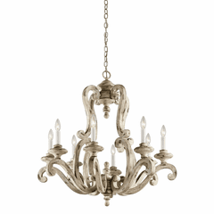 Kichler Hayman Bay 8-LT Chandelier - Distressed Antique White - 43265DAW