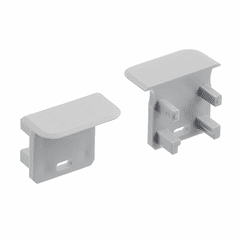 Kichler ILS TE Standard Series Deep Well RC End Caps - Silver - 1TEE1DWRCSSIL