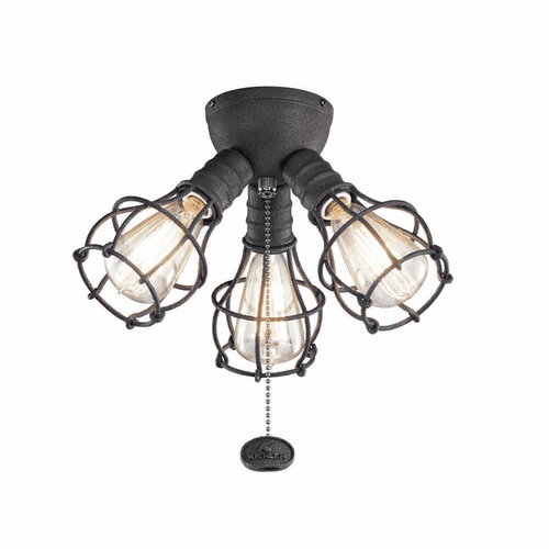 Kichler Industrial 3-LT Fixture LED - Distressed Black - 380041DBK