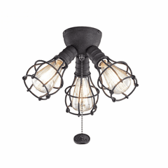 Kichler Industrial 3-LT Fixture LED - Distressed Black - 380041DBK