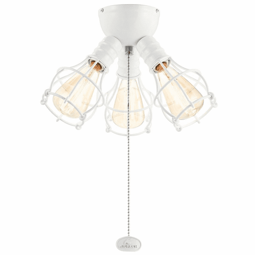 Kichler Industrial 3-LT LED Ceiling Fan Light Kit - White - 380041WH