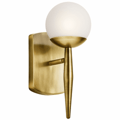 Kichler Jasper 1-LT Halogen Wall Sconce - Brass - 45580NBR