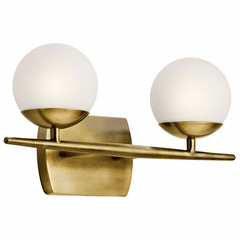 Kichler Jasper 2-LT Halogen Vanity Light - Brass - 45581NBR