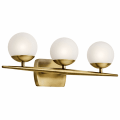 Kichler Jasper 3-LT Halogen Vanity Light - Brass - 45582NBR