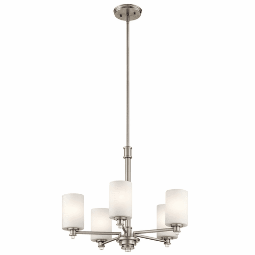 Kichler Joelson 5-LT Chandelier with LED Bulbs - Brushed Nickel - 43923NIL18