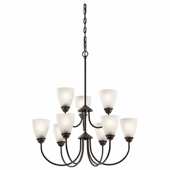 Kichler Jolie 9-LT Chandelier with LED Bulbs - Olde Bronze - 43639OZL18
