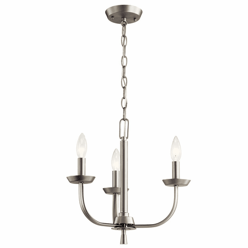 Kichler Kennewick 3-LT Mini Chandelier - Brushed Nickel - 52383NI