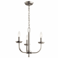 Kichler Kennewick 3-LT Mini Chandelier - Brushed Nickel - 52383NI
